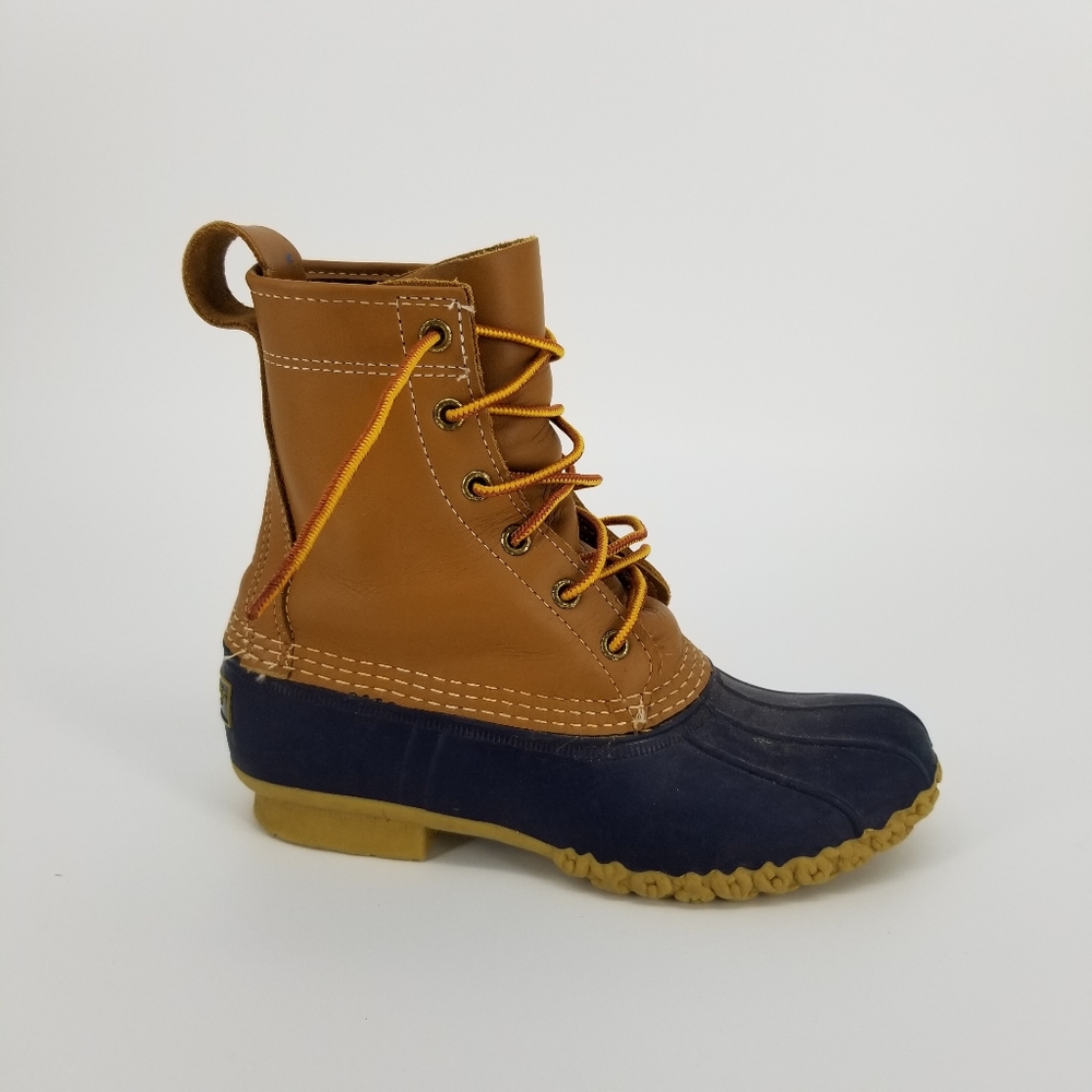 L.L. Bean Boots Women's Classic Duck Leather Navy